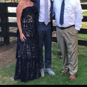 Striking Navy Blue long dress